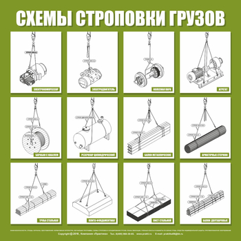 Схема строповки st05 - Схемы строповки и складирования грузов - магазин "Охрана труда и Техника безопасности"